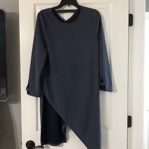 NWT Medium navy blue asymmetrical top
